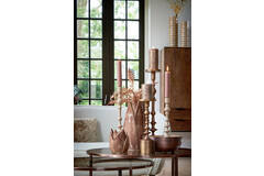 Light & Living Kandelaar Ø10x42 Cm SHEVA Glanzend Licht Bruin