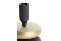 Light & Living Kandelaar Ø11x16 Cm VELOUS Antiek Brons+mat Zwart