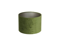 Light & Living Kap Cilinder 20-20-15 Cm VELOURS Olive Green