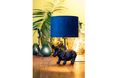 Light & Living Kap Cilinder 20-20-15 Cm VELOURS Petrol Blue