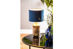 Light & Living Kap Cilinder 20-20-15 Cm VELOURS Petrol Blue