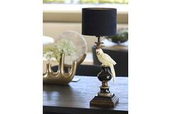 Light & Living Kap Cilinder 20-20-15 Cm VELOURS Zwart-taupe