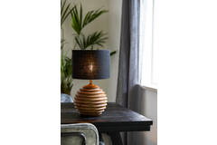 Light & Living Kap Cilinder 25-25-18 Cm LIVIGNO Zwart