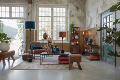 Light & Living Kap Cilinder 25-25-18 Cm VELOURS Terra