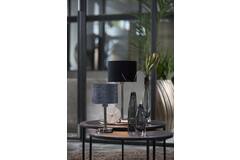 Light & Living Kap Cilinder 25-25-18 Cm VELOURS Zwart-taupe