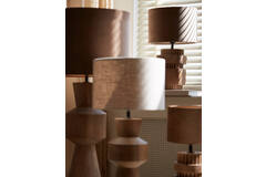 Light & Living Kap Cilinder 30-30-21 Cm VELOURS Chocolade Bruin