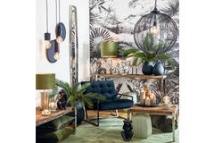 Light & Living Kap Cilinder 30-30-21 Cm VELOURS Olive Green