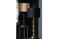 Light & Living Kap Cilinder 30-30-21 Cm VELOURS Zwart-taupe