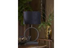 Light & Living Kap Cilinder 35-35-25 Cm VELOURS Zwart-taupe