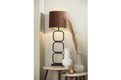 Light & Living Kap Cilinder 35-35-30 Cm VELOURS Chocolade Bruin