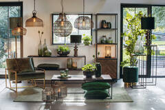 Light & Living Kap Cilinder 35-35-30 Cm VELOURS Dutch Green