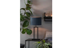 Light & Living Kap Cilinder 40-40-30 Cm VELOURS Petrol Blue