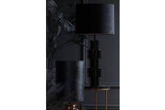 Light & Living Kap Cilinder 40-40-30 Cm VELOURS Zwart-taupe