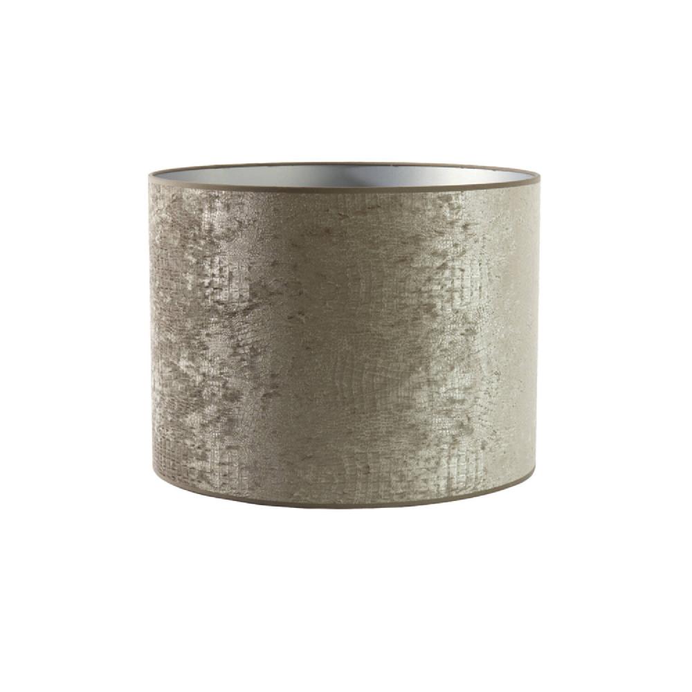 light & living Kap cilinder 50-50-38 cm CHELSEA velours zilver
