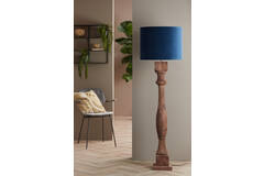 Light & Living Kap Cilinder 50-50-38 Cm VELOURS Petrol Blue