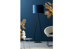 Light & Living Kap Cilinder 50-50-38 Cm VELOURS Petrol Blue