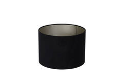 Light & Living Kap Cilinder 50-50-38 Cm VELOURS Zwart-taupe