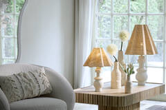 light & living Kap drum wave 35-10 5-20 cm BEZAHA raffia naturel