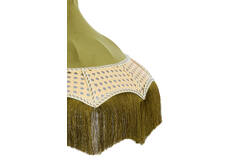 Light & Living Kap Ø35x28 Cm MIZIA Velvet Groen+webbing Naturel