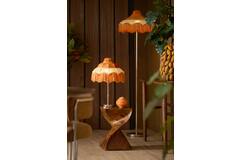 Light & Living Kap Ø35x28 Cm MIZIA Velvet Oranje+webbing Naturel