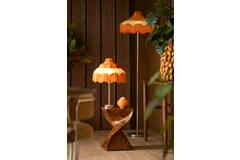 Light & Living Kap Ø45x36 Cm MIZIA Velvet Oranje+webbing Naturel