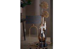 Light & Living Kap Ovaal Recht Smal 38-17 5-19 Cm LIVIGNO Antraciet