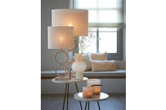 Light & Living Kap Ovaal Recht Smal 38-17 5-28 Cm BRESKA Parel Wit