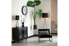 Light & Living Kap Ovaal Recht Smal 45-21-32 Cm LIVIGNO Zwart