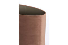 Light & Living Kap Ovaal Recht Smal 45-21-32 Cm VELOURS Chocolade Bruin