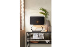 Light & Living Kap Ovaal Recht Smal 58-24-32 Cm LIVIGNO Zwart