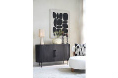 Light & Living Kast 140x40x78 Cm DUMOSI Hout Mat Zwart