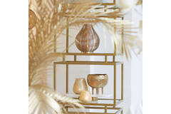 Light & Living Kast 5L 45x35x180 Cm LUCAMBO Glas+antiek Brons