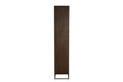 Light & Living Kast 75x40x200 Cm LILIAN Hout Donker Bruin+glas