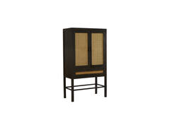 Light & Living Kast Met Lade 90x45x160 Cm NIPOS Mango Hout Donker Bruin