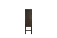 Light & Living Kast Met Lade 90x45x160 Cm NIPOS Mango Hout Donker Bruin