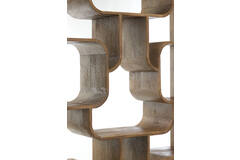 Light & Living Kast Open 100x30x200 Cm LABARE Grijs-donker Bruin