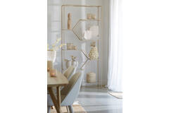 Light & Living Kast Open 100x34x214 Cm AINO Glas Helder+crème