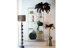 Light & Living Kast Open 100x34x214 Cm AINO Glas Smoke+antiek Brons