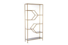 Light & Living Kast Open 100x34x214 Cm AINO Glas Smoke+antiek Brons