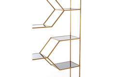 Light & Living Kast Open 100x34x214 Cm AINO Glas Smoke+antiek Brons