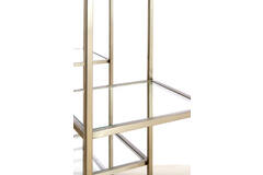 Light & Living Kast Open 100x36x200 Cm PIUAR Glas Helder+nikkel Satijn