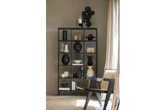 Light & Living Kast Open 106x35x190 Cm RAYNA Hout Zwart