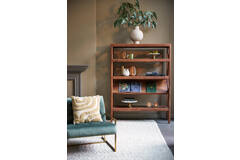 Light & Living Kast Open 120x40x160 Cm YUKI Acacia Hout Donker Bruin