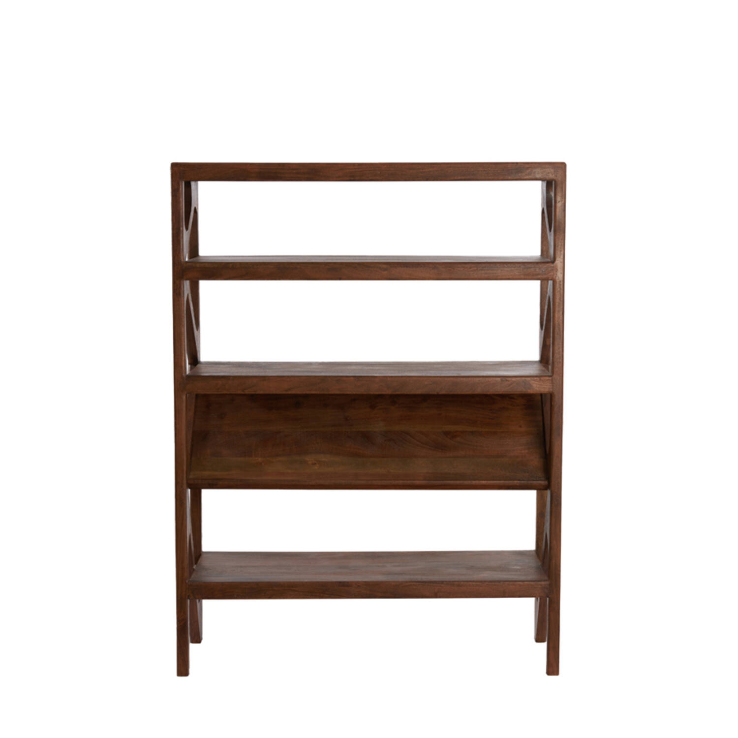 light & living Kast open 120x40x160 cm YUKI acacia hout donker bruin