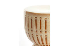 Light & Living Kruk Ø28 5x42 Cm FINCA Keramiek Glans Crème+bruin