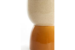 Light & Living Kruk Ø28 5x42 Cm FINCA Keramiek Glans Crème+oker