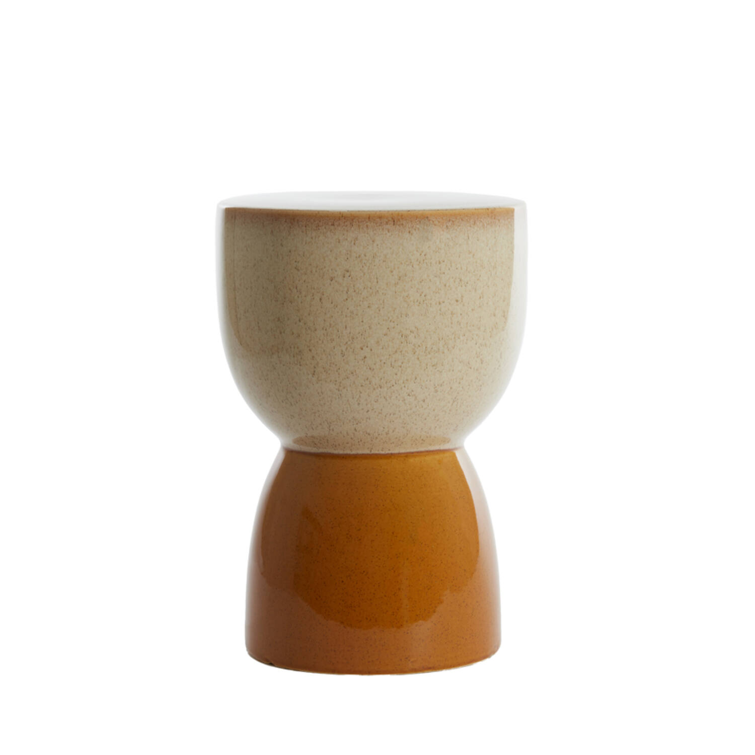 light & living Kruk Ø28 5x42 cm FINCA keramiek glans crème+oker