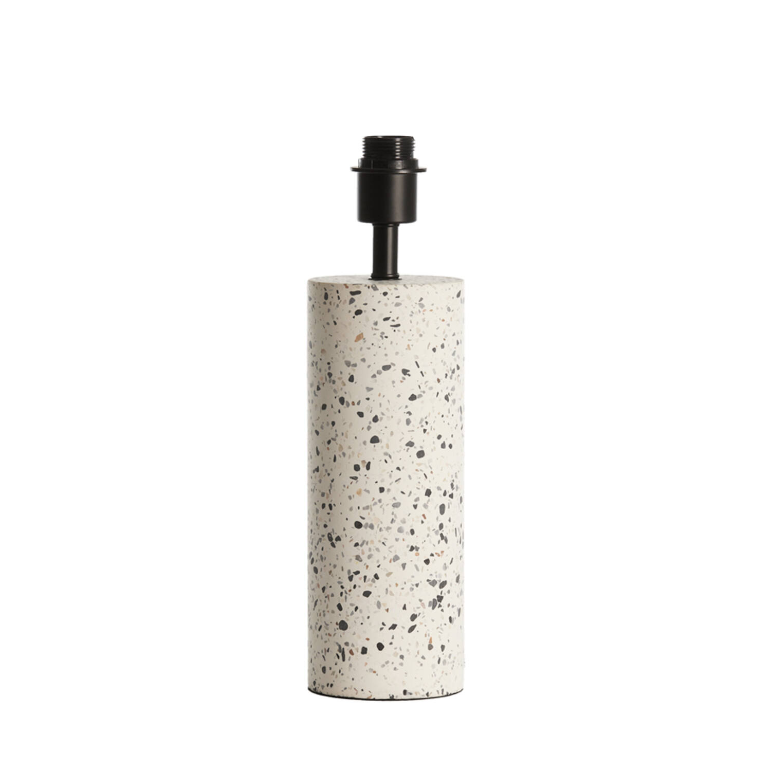 light & living Lampvoet Ø11 5x41 cm RANDY terrazzo wit+mat zwart