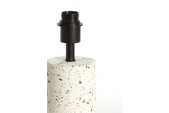 Light & Living Lampvoet Ø11x25 Cm RANDY Terrazzo Wit+mat Zwart