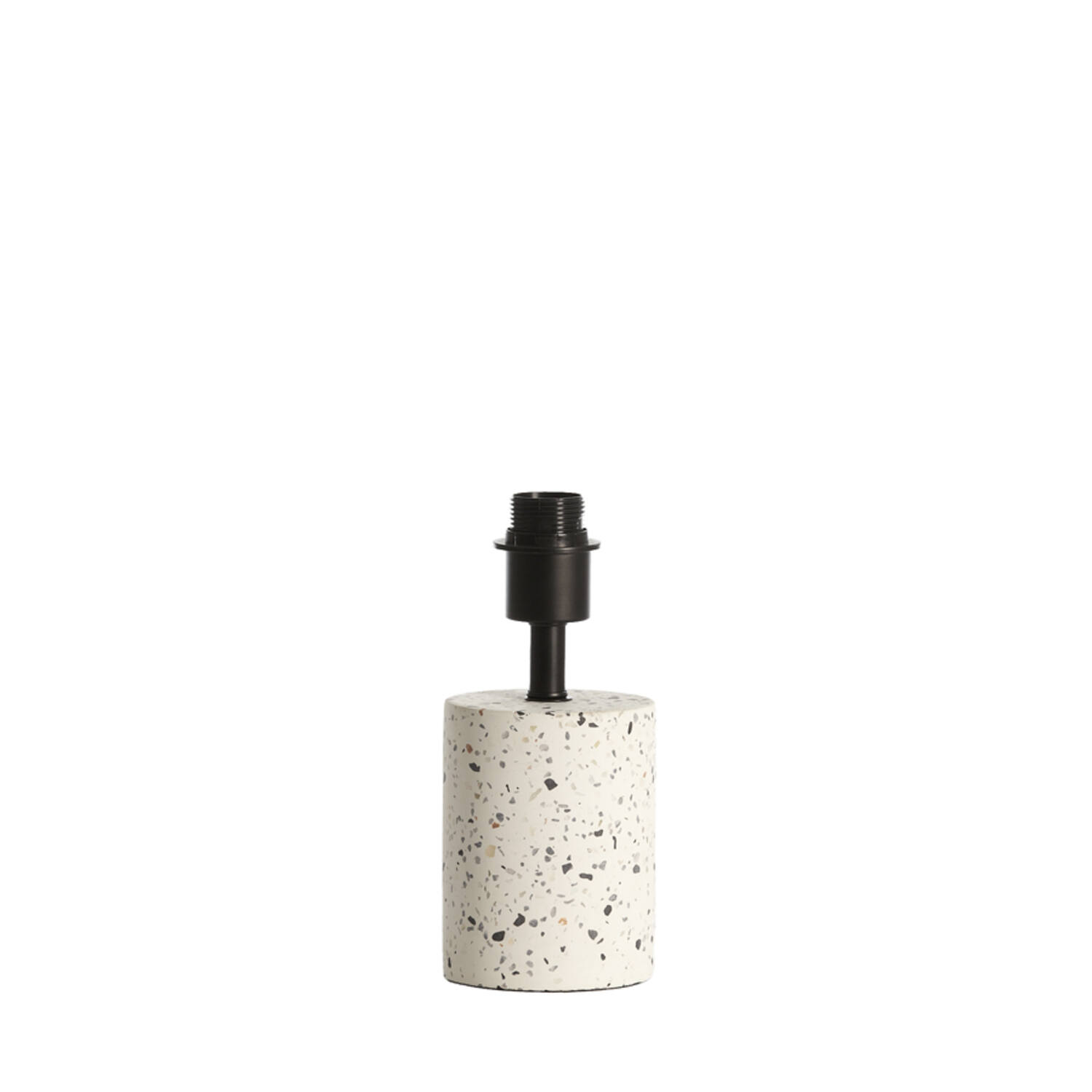 light & living Lampvoet Ø11x25 cm RANDY terrazzo wit+mat zwart